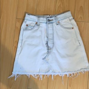 Levi’s Re/Done denim mini skirt size 24 25